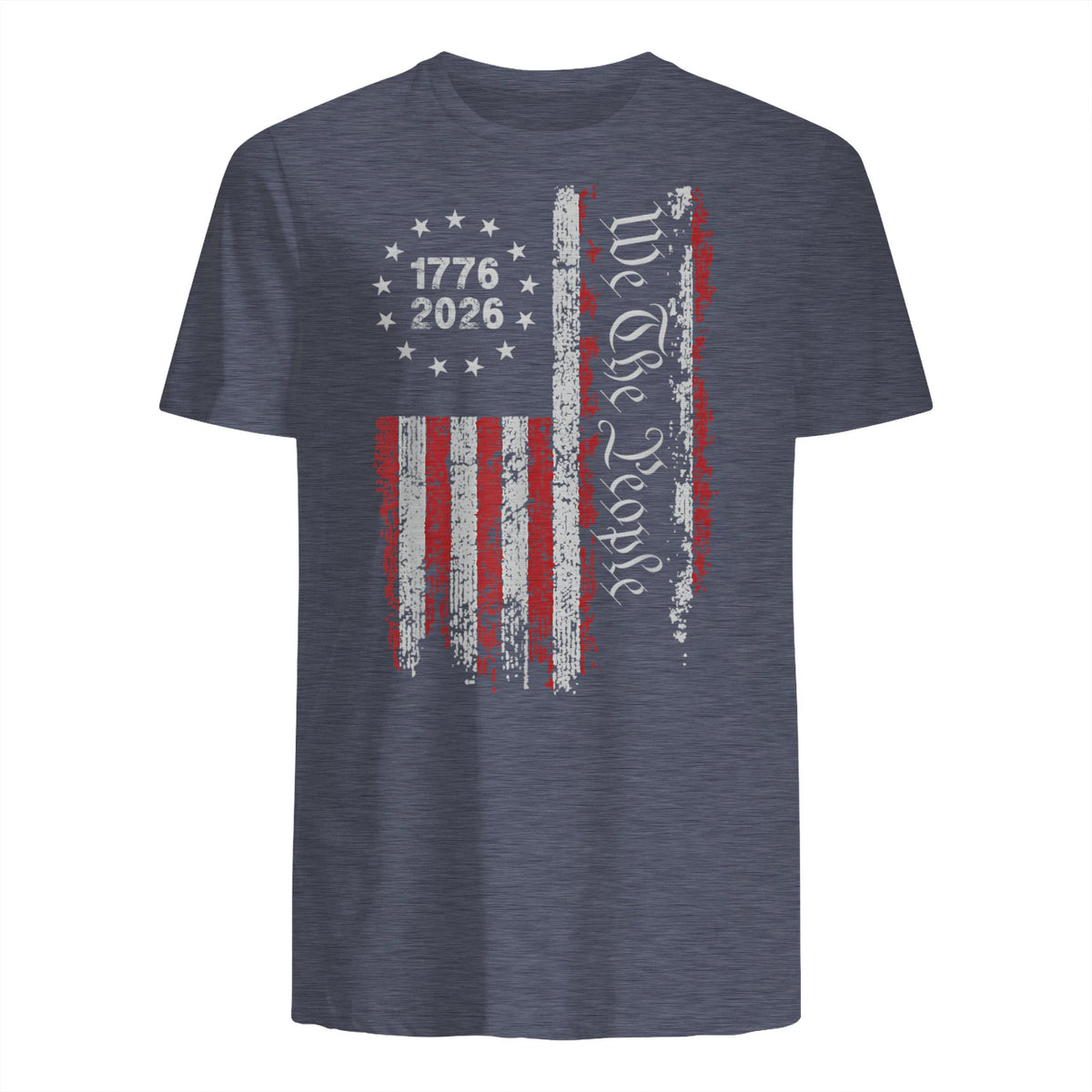Independence Day Freedom T-Shirt in Heather Navy - back view