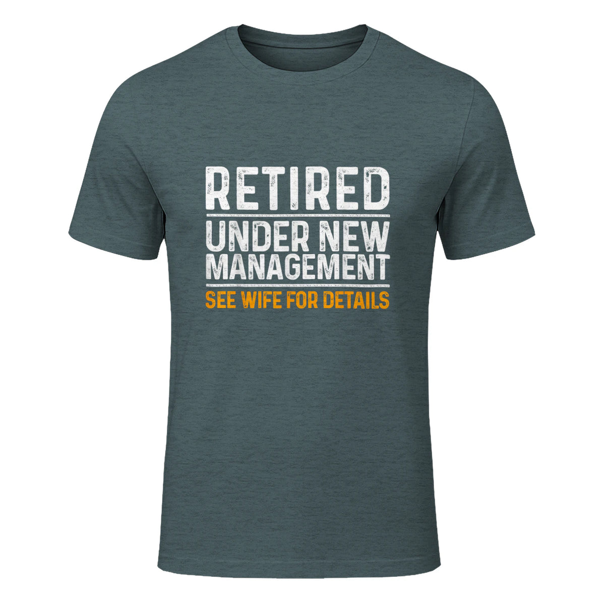 Funny Retirement Party Men's T-Shirt - Dad Humor, Classic Fit, Short Sleeve - Black in Dark Heather - front view