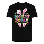 Egg Hunt Squad Bunny Happy Easter Day in Black - back view