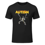 Autism Skeleton Meme in Black - front view