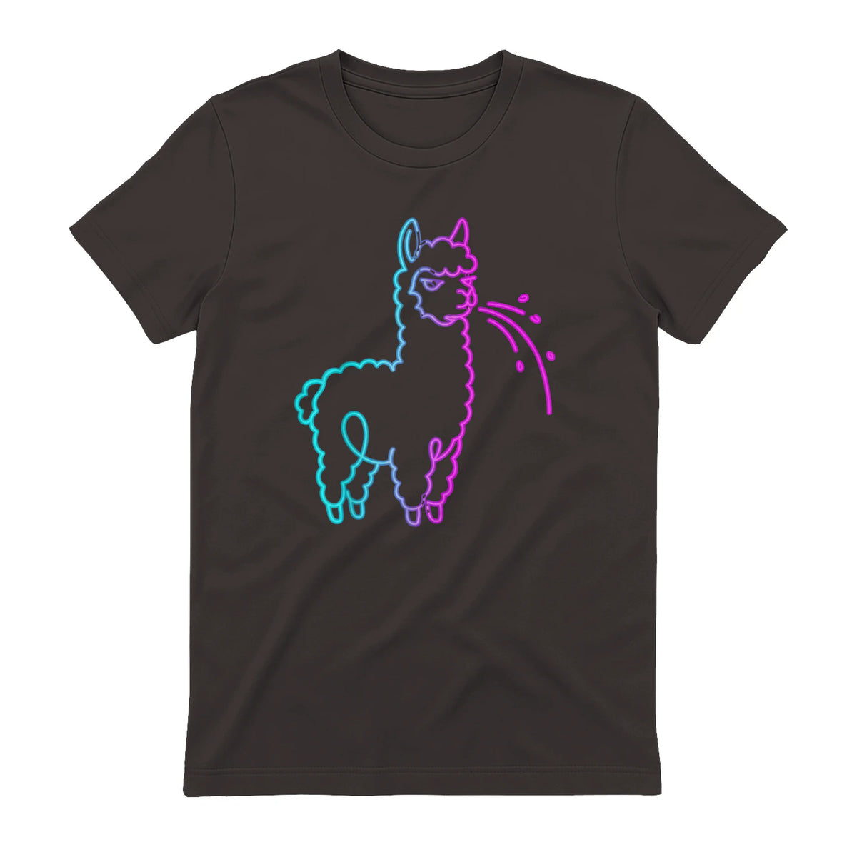Fluff Around and Find Out Funny Fluffy Spitting Lama in Dark Chocolate - back view