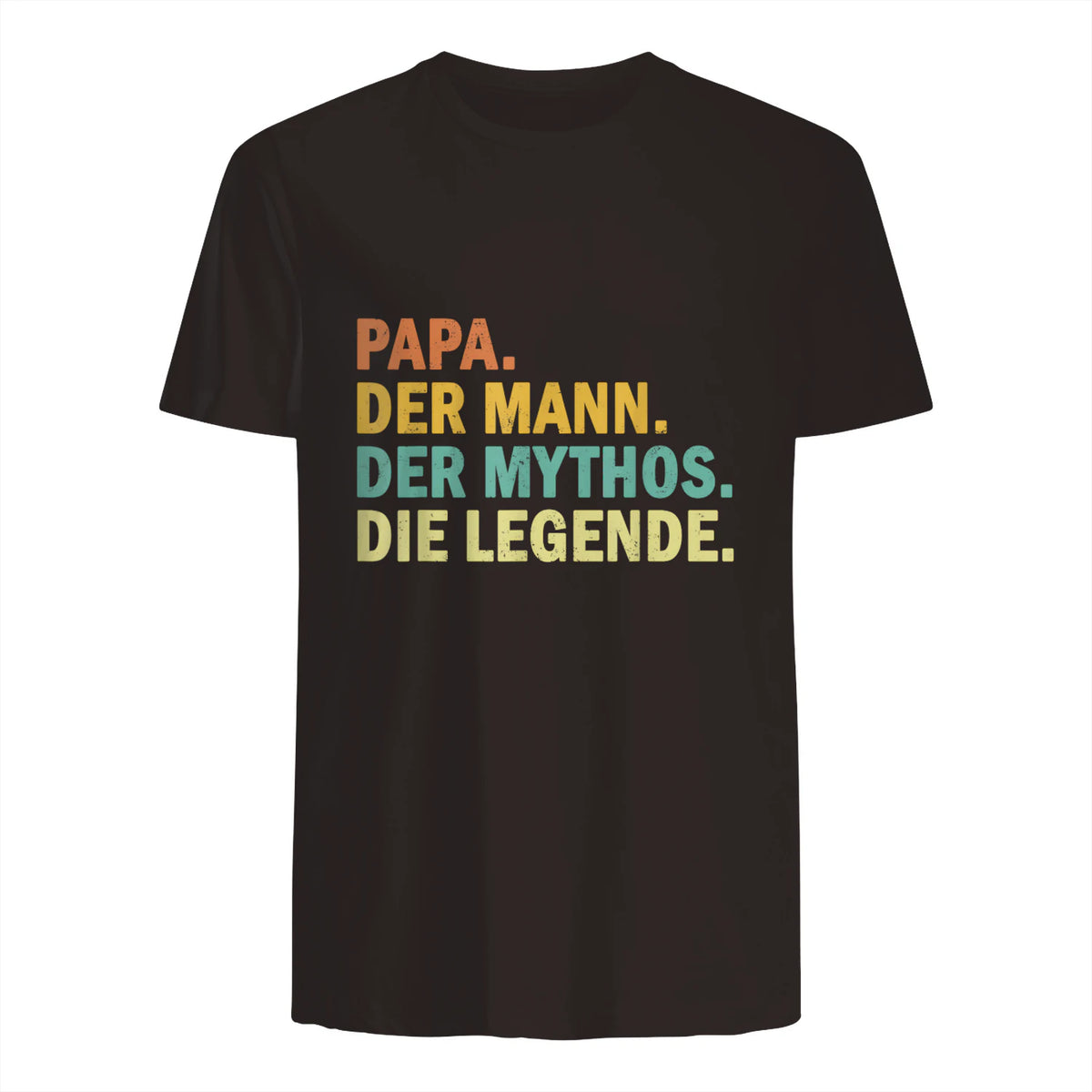 Geschenke für Väter Papa Der Mann Der Mythos Die Legende Classic Fit Novelty Short-sleeve Schwarz S Vate in Dark Chocolate - back view
