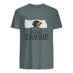 Offizielles Schlafshirt Schlafanzug Dackel Hund Geschenkidee in Dark Heather - back view