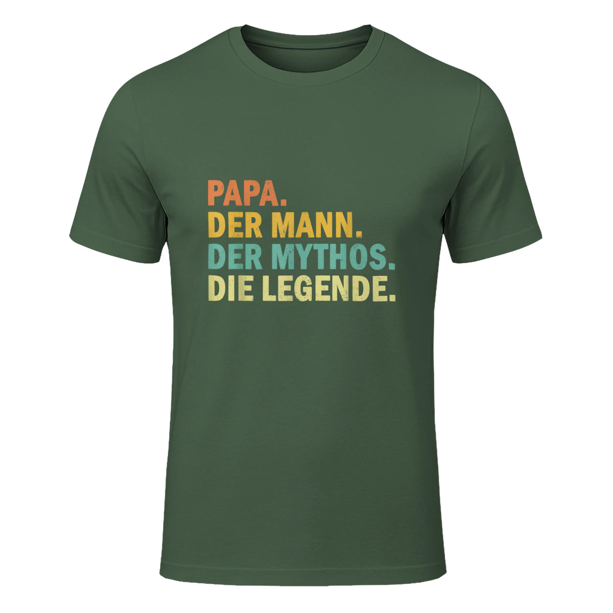 Geschenke für Väter Papa Der Mann Der Mythos Die Legende Classic Fit Novelty Short-sleeve Schwarz S Vate in Military Green - front view