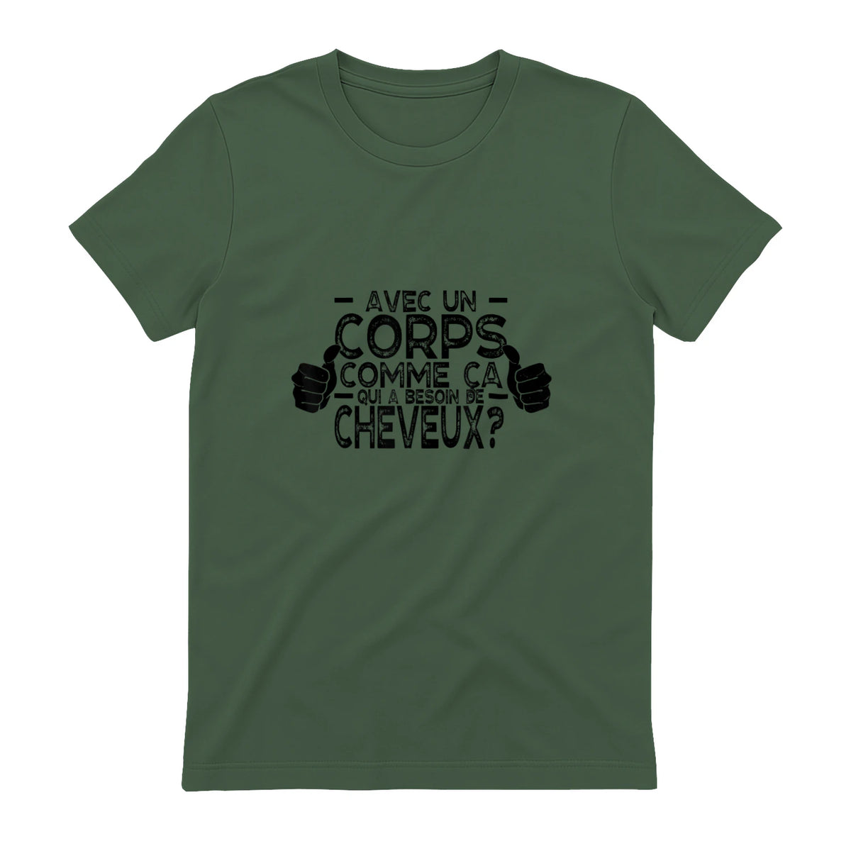 avec Un Corps comme ça, Qui a Besoin de Cheveux in Military Green - back view