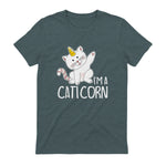 Chats Licorne I Chaton doux I Licorne I Chats in Dark Heather - back view