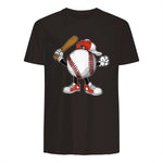 Baseball Boy T-Shirt in Dark Chocolate - back view