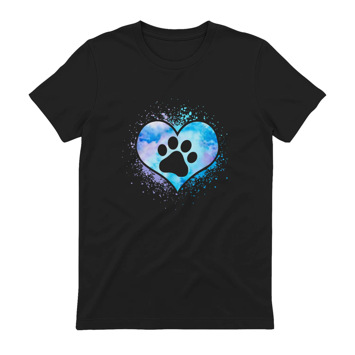 chien patte dans le coeur chien amoureux animal de compagnie in Black - back view