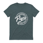 Geschenke für Papa und Opa zum Vatertag - Bester Papa der Welt, Vatertag, Vintage T-Shirt Schwarz S in Dark Heather - back view