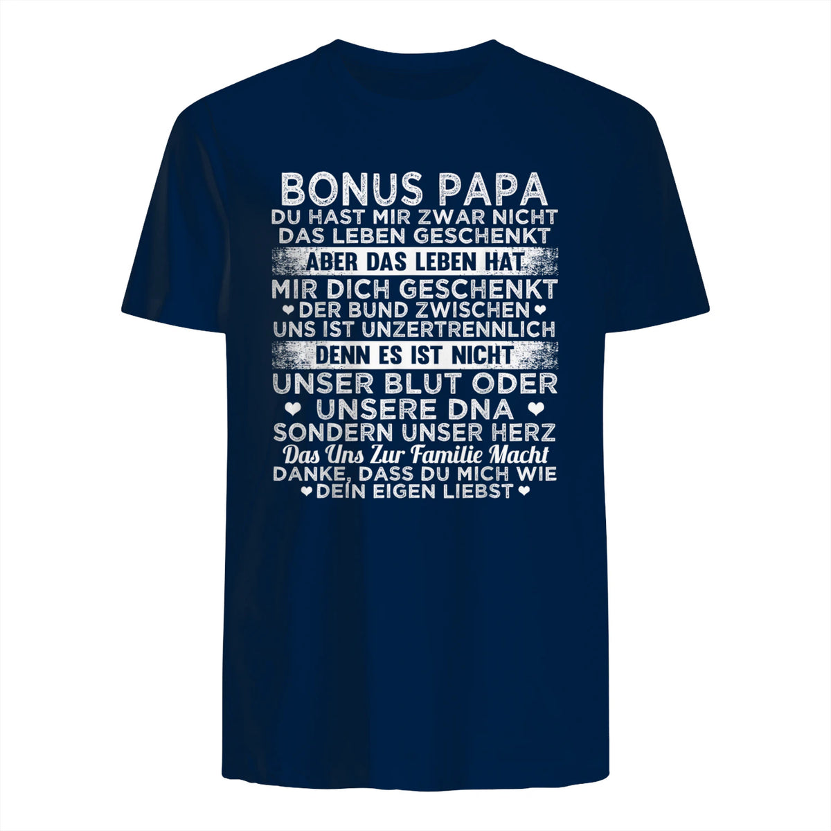 Bonus Papa du hast mir zwar nicht das leben geschenkt Spruch in Navy - back view