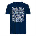 Bonus Papa du hast mir zwar nicht das leben geschenkt Spruch in Navy - back view
