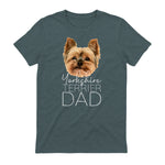 Dog Dad Yorkshire Terrier – Chien Papa in Dark Heather - back view