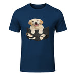 Cadeaux pour les amoureux des chiens Golden in Pocket in Navy - front view