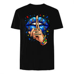Don't Judge What You Don't Understand Autism Awareness Lips in Black - back view