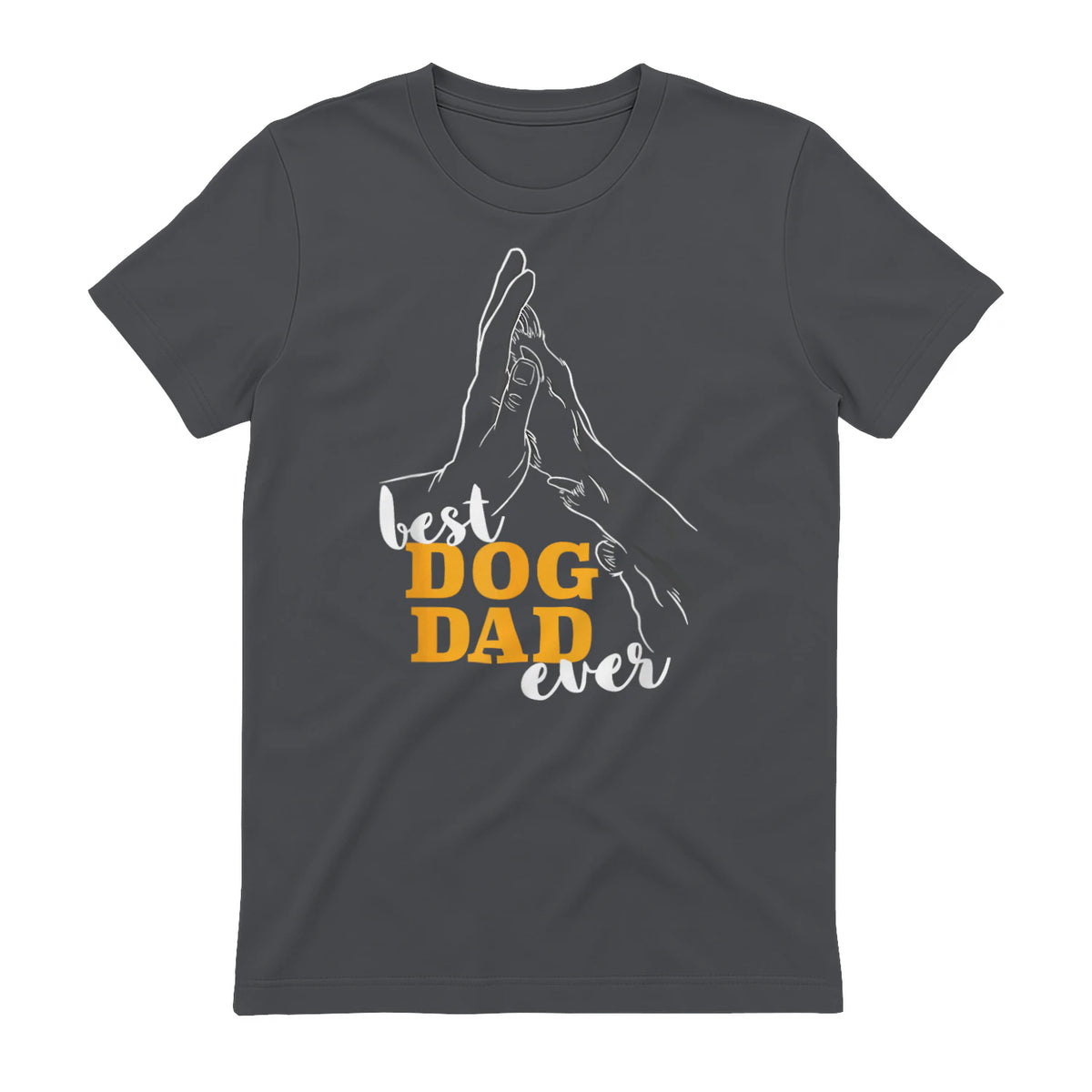 Best Dog Dad Ever Le meilleur papa chien du monde - Chiens in Charcoal - back view