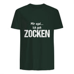 Lustige Weihnachts Geschenke Adventskalender Ideen Mir egal ich geh zocken Unisex Schwarz S Klassische Passform in Forest Green - back view