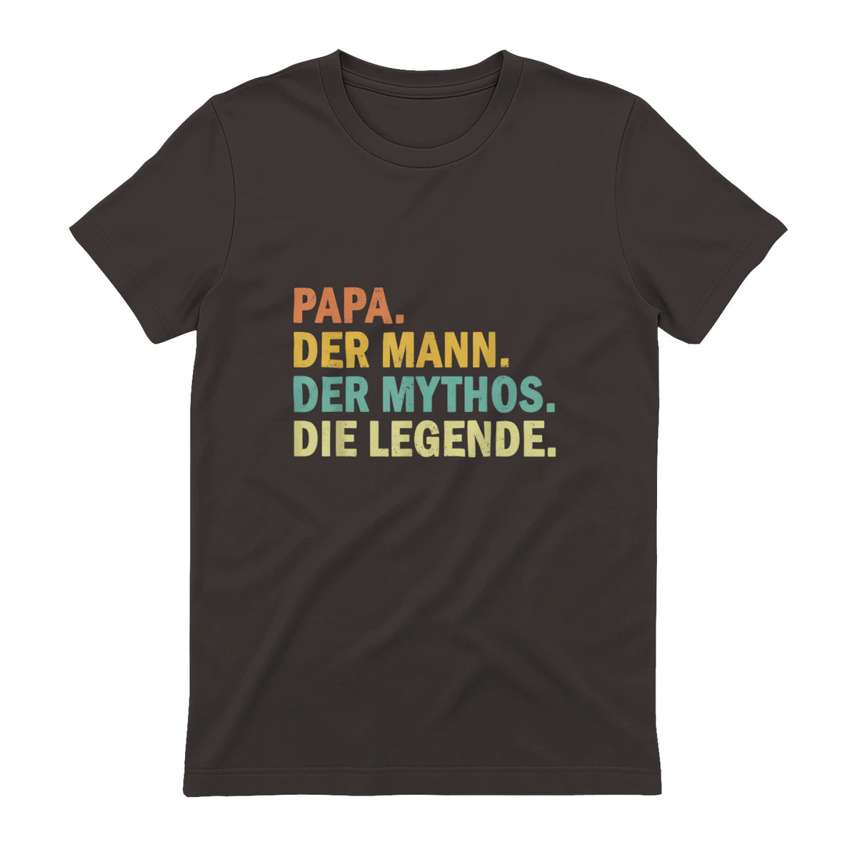 Geschenke für Väter Papa Der Mann Der Mythos Die Legende Classic Fit Novelty Short-sleeve Schwarz S Vate in Dark Chocolate - back view