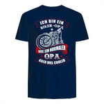 Biker-Opa wie normaler Opa Aber viel Cooler - Motorrad Shirt in Navy - back view