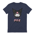 Kuromi Sanrio Character Classic Japan Design in Heather Navy - back view