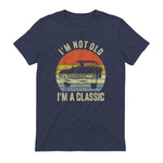 I'm Not Old Just Classic Funny Fathers Day Gift Dad T-Shirt in Heather Navy - back view