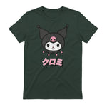 Kuromi Sanrio Character Classic Japan Design in Forest Green - back view