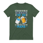bientôt papa 2026 Annonce Futur Papa Humour Nouveau Papa tee in Military Green - back view