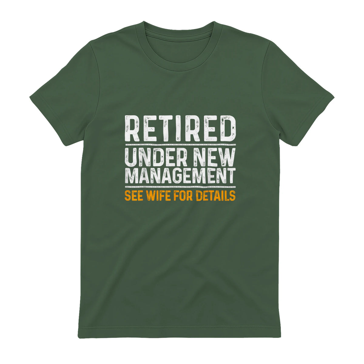 Funny Retirement Party Men's T-Shirt - Dad Humor, Classic Fit, Short Sleeve - Black in Military Green - back view