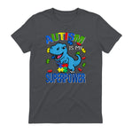 Kids Autism Awareness is My Superpower Boys in Charcoal - back view