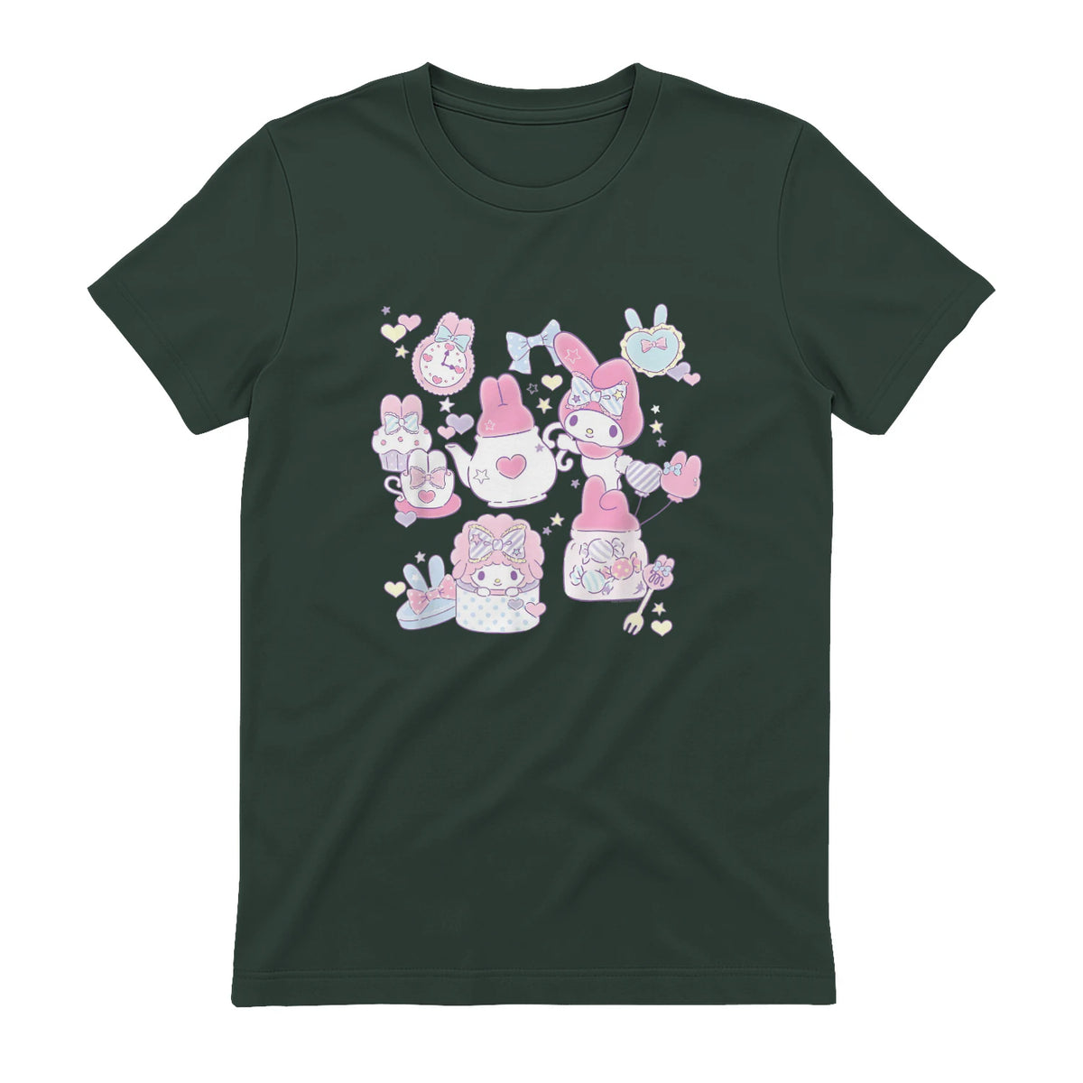 Sanrio My Melody Sweet Pink Tea Party in Forest Green - back view
