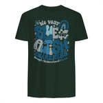 In April We Wear Blue Autism Awareness T-Shirt in Forest Green - back view