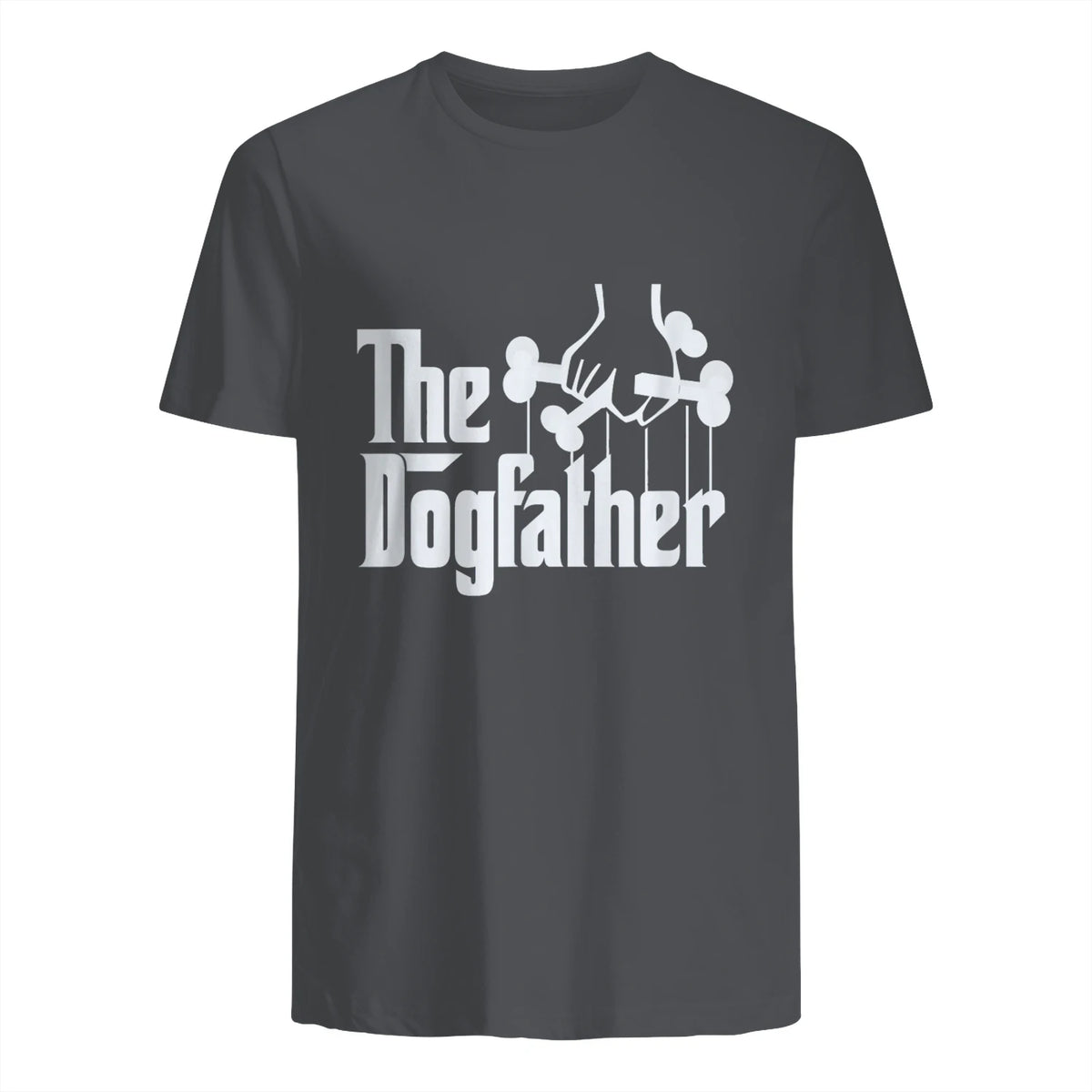 The Dogfather Dog Dad Dog Lover in Charcoal - back view
