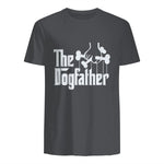 The Dogfather Dog Dad Dog Lover in Charcoal - back view