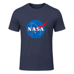 NASA Meatball Official Logo T-Shirt in Heather Navy - front view