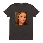 Funny Doll Face Meme Expression Hilarious Sarcastic in Dark Chocolate - back view