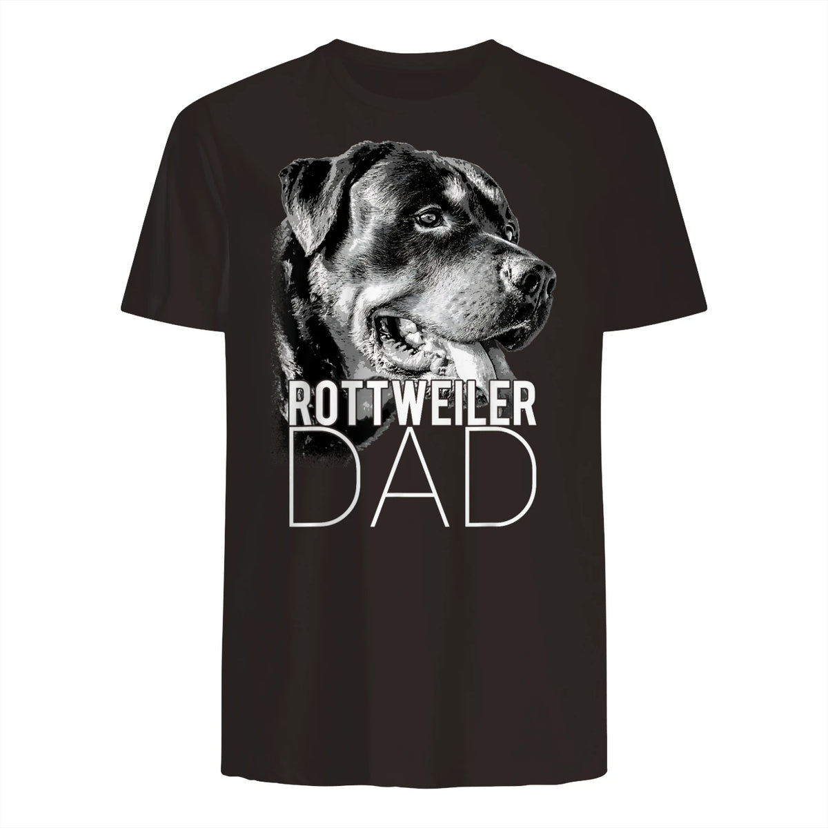 Dog Dad Rottweiler – Chiens Papa in Dark Chocolate - back view