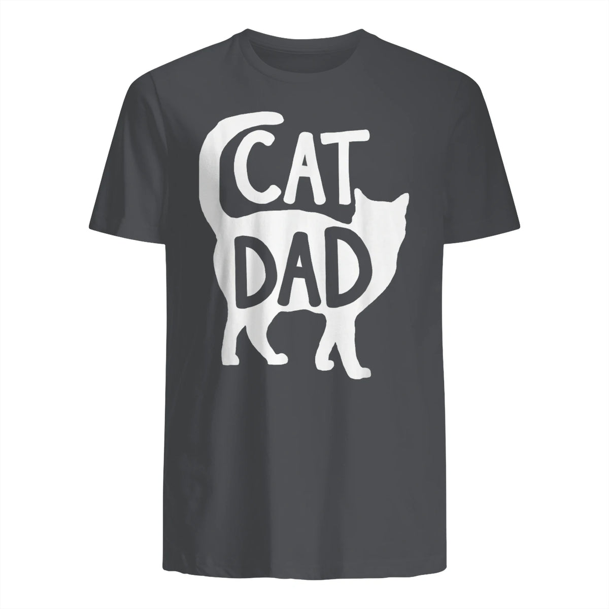 Best Cat Dad Fathers Day Men Kitty Daddy Papa Christmas Meow in Charcoal - back view