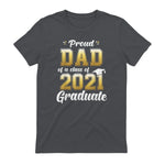 Proud Dad of a Graduate Senior Gift T-Shirt in Charcoal - back view