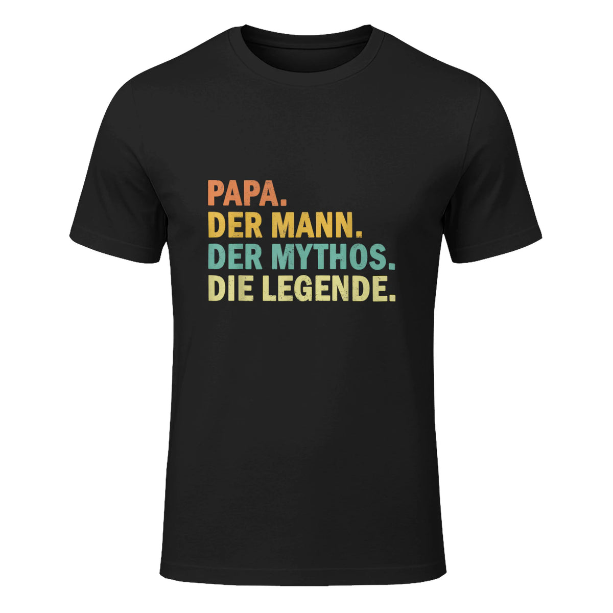 Geschenke für Väter Papa Der Mann Der Mythos Die Legende Classic Fit Novelty Short-sleeve Schwarz S Vate in Black - front view