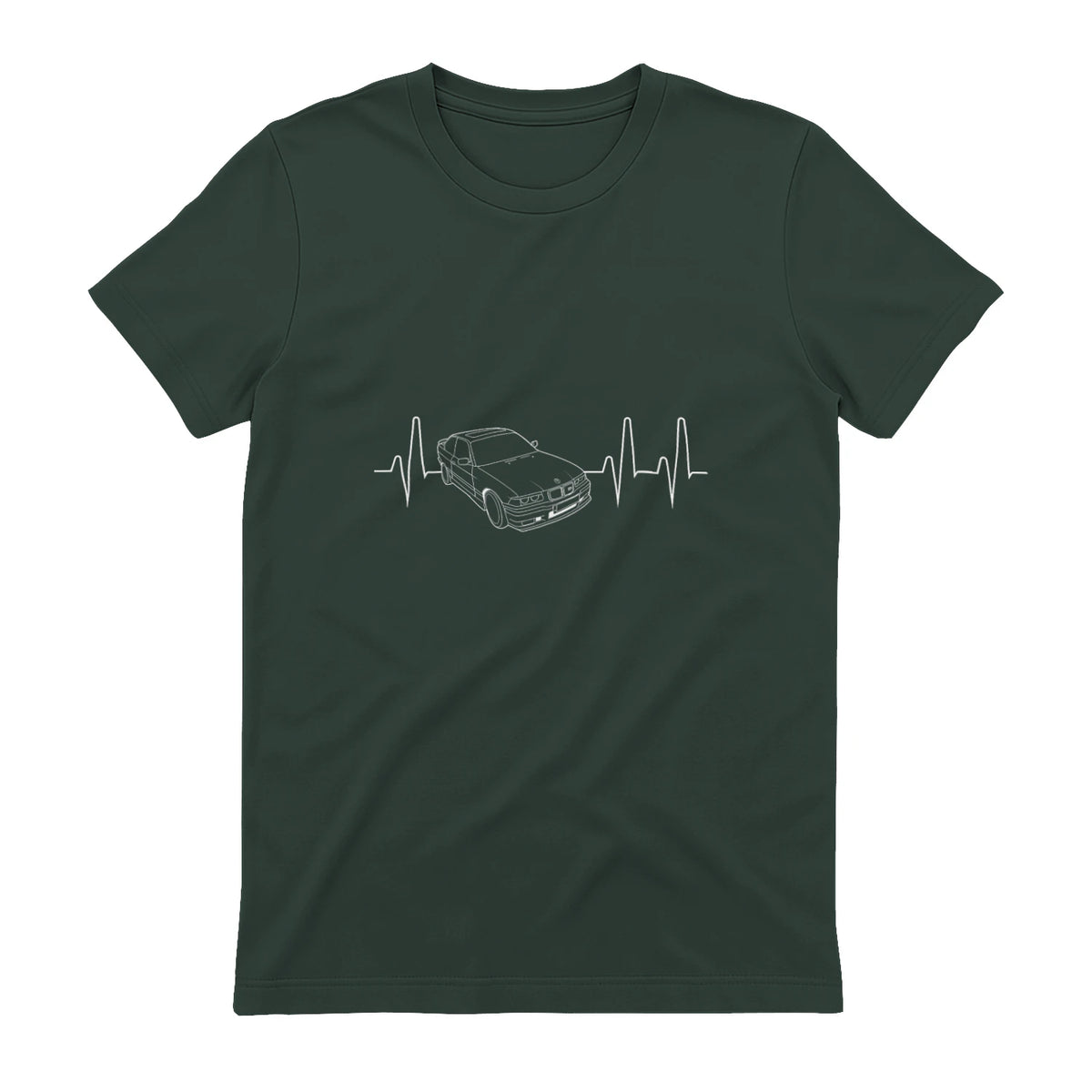 E36 Battement de C"ur pour Amoureux des Voitures in Forest Green - back view