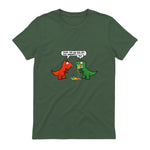 Dude Did You Eat The Last Unicorn Funny Dinosaur in Military Green - back view