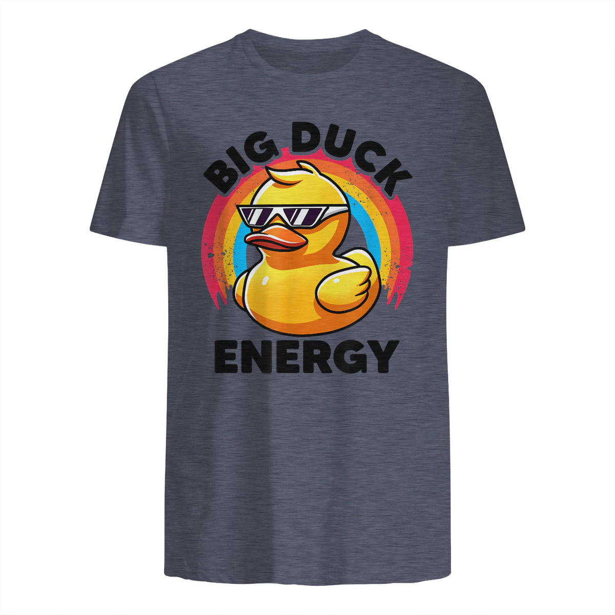 Big Duck Energy Duckie I Love Ducks Lovers Canard en caoutchouc in Heather Navy - back view