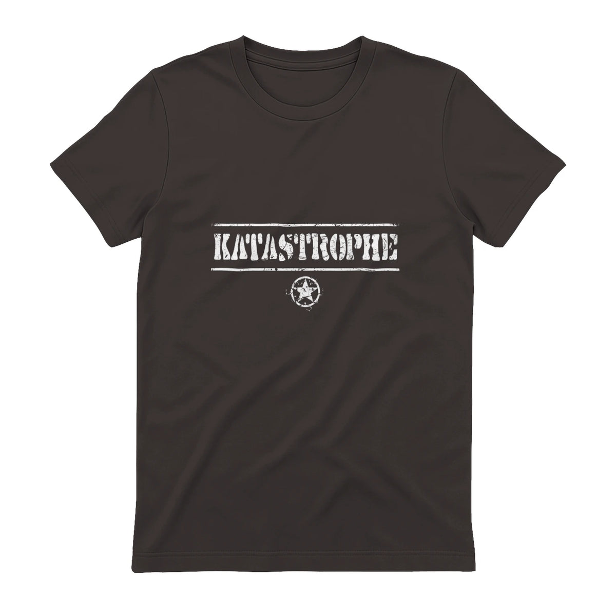 Katastrophe Alter, lustiger Spruch, USA Militär,Army in Dark Chocolate - back view