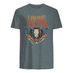 Lynyrd Skynyrd - Americana Steer Skull T-Shirt in Dark Heather - back view