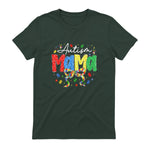 Proud Autism Mama Mom Awareness Gifts for Moms in Forest Green - back view