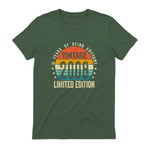 Vintage Eighteenth Birthday T-Shirt in Military Green - back view