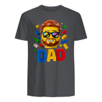 Dad Master Builder T-Shirt in Charcoal - back view