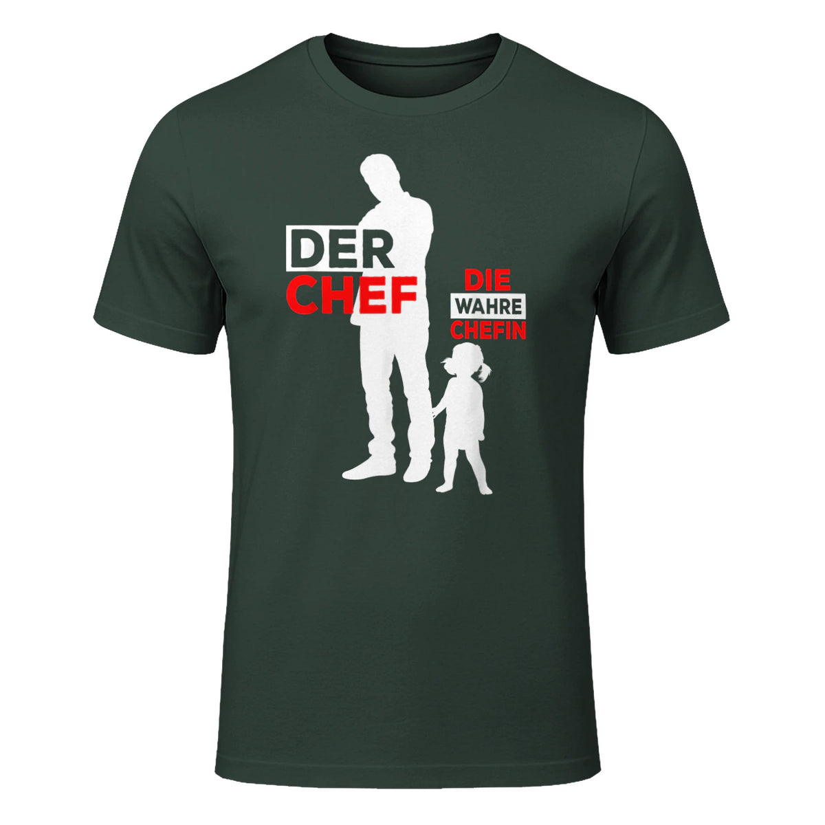 Vater Tochter Partnerlook Vatertag Papa Tochter in Forest Green - front view