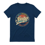 PAPA Like A Grandpa Only Cooler Funny Dad Papa Grandfather in Navy - back view