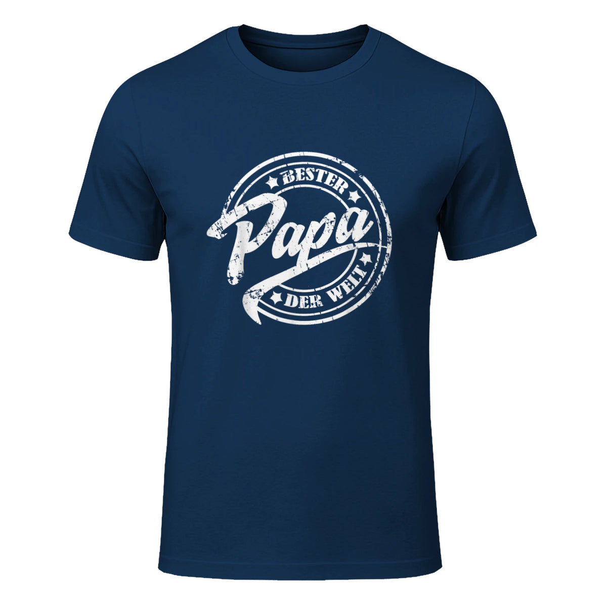Geschenke für Papa und Opa zum Vatertag - Bester Papa der Welt, Vatertag, Vintage T-Shirt Schwarz S in Navy - front view