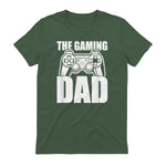 The Gaming Dad Game Controller Spruch Geschenkidee Vatertag T-Shirt in Military Green - back view